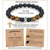 imageTONY ampamp SANDY Cross Bracelet Men Boys Christian Gifts for Teen Boys Son Grandson Nephew on Graduation Fathers Day Easter Birthday ChristmasConfirmation 7 inches
