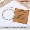 imageTONY ampamp SANDY Dainty Gemstone Bracelets for Teen Girls  Sweet Gifts for Kids Daughter Granddaughter Niece Sister on Birthday Graduation Valentines Christmas Easter Stocking StuffersAmazonite  Happy Valentines Day