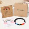 imageTONY ampamp SANDY Dog Memorial Gifts Pet Sympathy Rainbow Bridge Pet Memorial Bracelet for Men Women Girls Who Loss of Beloved Dog CatBlack Onyx