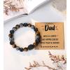 imageTONY ampamp SANDY Natural Stone Bracelets for Men Boys Son Grandson Nephew Boyfriend Dad Step Dad  Birthday Christmas Easter Gifts for Teens Boys Him Men AdultsTo My Dad