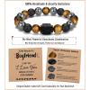 imageTONY ampamp SANDY Natural Stone Bracelets for Men Boys Son Grandson Nephew Boyfriend Dad Step Dad  Birthday Christmas Easter Gifts for Teens Boys Him Men AdultsTo My Boyfriend