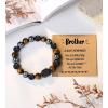 imageTONY ampamp SANDY Natural Stone Bracelets for Men Boys Son Grandson Nephew Boyfriend Dad Step Dad  Birthday Christmas Easter Gifts for Teens Boys Him Men AdultsTo My Brother