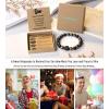 imageTONY ampamp SANDY Natural Stone Bracelets for Men Boys Son Grandson Nephew Boyfriend Dad Step Dad  Birthday Christmas Easter Gifts for Teens Boys Him Men AdultsTo My Son