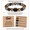 imageTONY ampamp SANDY Natural Stone Bracelets for Men Boys Son Grandson Nephew Boyfriend Dad Step Dad  Birthday Christmas Easter Gifts for Teens Boys Him Men AdultsTo My Dad