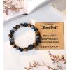 imageTONY ampamp SANDY Natural Stone Bracelets for Men Boys Son Grandson Nephew Boyfriend Dad Step Dad  Birthday Christmas Easter Gifts for Teens Boys Him Men AdultsTo My Step Dad