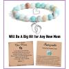 imageTONY ampamp SANDY New Mom Gifts Bracelets for First Time Moms on Mothers Day Birthday Christmas Stocking StuffersA  New Mom  Amazonite