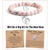 imageTONY ampamp SANDY New Mom Gifts Bracelets for First Time Moms on Mothers Day Birthday Christmas Stocking StuffersA  New Mom  Pink Zebra Jasper