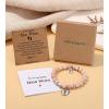 imageTONY ampamp SANDY New Mom Gifts Bracelets for First Time Moms on Mothers Day Birthday Christmas Stocking StuffersA  New Mom  Pink Zebra Jasper