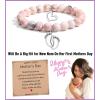 imageTONY ampamp SANDY New Mom Gifts Bracelets for First Time Moms on Mothers Day Birthday Christmas Stocking StuffersFirst Mothers Day  Pink Zebra Jasper