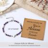 imageTONY ampamp SANDY Tiny Beaded Bracelets for Women Sometimes You Forget Youre Awesome Unique Gifts for Women Mom Daughter Wife Coworkers Best Friend Bestie GranddaughterAmethyst