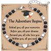 imageTONY ampamp SANDY 2025 Graduation Gifts for Her Graduation Bracelets for Women Girls Middle High School College Graduates With Grad Cap Box and Meaningful CardsBlack Onyx