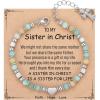 imageTONY ampamp SANDY Christian Gifts for Women Religious Cross Bracelet Jewelry Easter Basket Stuffers for Teens Kids Adults Faith Confirmation Baptism Christmas Birthday Gifts for WomenSister in Christ