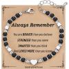 imageTONY ampamp SANDY Dainty Gemstone Bracelets for Teen Girls  Sweet Gifts for Kids Daughter Granddaughter Niece Sister on Birthday Graduation Valentines Christmas Easter Stocking StuffersOnyx