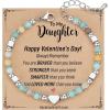 imageTONY ampamp SANDY Dainty Gemstone Bracelets for Teen Girls  Sweet Gifts for Kids Daughter Granddaughter Niece Sister on Birthday Graduation Valentines Christmas Easter Stocking StuffersTo My Daughter  Valentines Gift