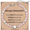 imageTONY ampamp SANDY Dainty Gemstone Bracelets for Teen Girls  Sweet Gifts for Kids Daughter Granddaughter Niece Sister on Birthday Graduation Valentines Christmas Easter Stocking StuffersRose Quartz