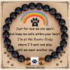 imageTONY ampamp SANDY Dog Memorial Gifts Pet Sympathy Rainbow Bridge Pet Memorial Bracelet for Men Women Girls Who Loss of Beloved Dog CatBlack Onyx  Tiger Eye