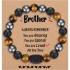 imageTONY ampamp SANDY Natural Stone Bracelets for Men Boys Son Grandson Nephew Boyfriend Dad Step Dad  Birthday Christmas Easter Gifts for Teens Boys Him Men AdultsTo My Brother