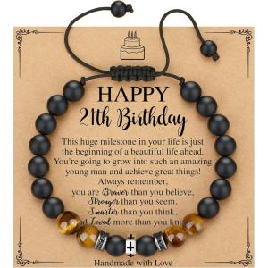 imageTONY ampamp SANDY 1021st Birthday Gifts for Boy Faith Adjustable Cross Bracelet 10 13 16 18 21 Year Old Birthday Gifts for Him Men Son Grandson Nephew21st Birthday