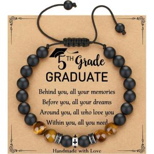 imageTONY ampamp SANDY 2025 Graduation Gifts for Him High School College Graduation Gifts for Men Cross Bracelet Son Grandson Nephew Friends With Grad Cap Box and Meaningful Cards5th Grade