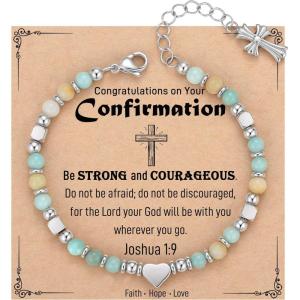 imageTONY ampamp SANDY Christian Gifts for Women Religious Cross Bracelet Jewelry Easter Basket Stuffers for Teens Kids Adults Faith Confirmation Baptism Christmas Birthday Gifts for WomenConfirmation
