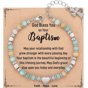 imageTONY ampamp SANDY Christian Gifts for Women Religious Cross Bracelet Jewelry Easter Basket Stuffers for Teens Kids Adults Faith Confirmation Baptism Christmas Birthday Gifts for WomenBaptism
