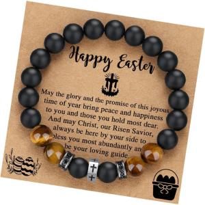 imageTONY ampamp SANDY Cross Bracelet Men Boys Christian Gifts for Teen Boys Son Grandson Nephew on Graduation Fathers Day Easter Birthday ChristmasEaster Gifts  75 Inches 