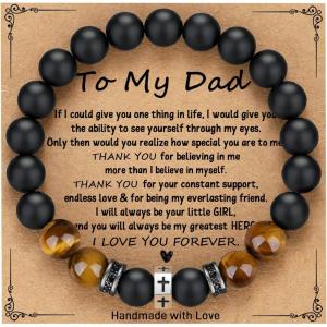 imageTONY ampamp SANDY Cross Bracelet Men Boys Christian Gifts for Teen Boys Son Grandson Nephew on Graduation Fathers Day Easter Birthday ChristmasTo Dad  8 Inches 