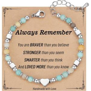 imageTONY ampamp SANDY Dainty Gemstone Bracelets for Teen Girls  Sweet Gifts for Kids Daughter Granddaughter Niece Sister on Birthday Graduation Valentines Christmas Easter Stocking StuffersAmazonite