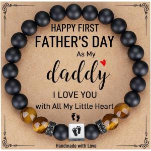 imageTONY ampamp SANDY First Time Dad Gifts New Father to be New Dad Gifts for Men Daddy to be Bracelet Birthday Christmas Stocking Stuffers for DaddyFirst Fathers Day As My Daddy  B