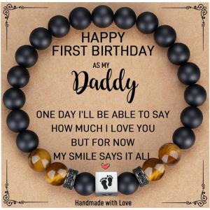 imageTONY ampamp SANDY First Time Dad Gifts New Father to be New Dad Gifts for Men Daddy to be Bracelet Birthday Christmas Stocking Stuffers for DaddyFirst Birthday As My Daddy