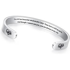 imageTONY ampamp SANDY Sympathy Gift Baskets Memorial Bracelet Sympathy Gifts for Loss of Loved One Mom Dad Son Daughter Mother Father in Memory of Jewelry Grief Bereavement Remembrance Cuff