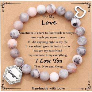 imageTONY ampamp SANDY Unique Gifts for Women Mom Daughter Wife Friends Sister Aunt Grandma  Beaded Bracelets for Women Teen Girls Jewelry on Birthday Christmas Graduation EasterI love you