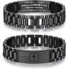 imageTONY ampamp SANDY Christian Gifts for Men American Flag Cross Bracelet Stainless Steel Bible Verse Jewelry Birthday Baptism Christmas Stocking Stuffers for Men AdultsI can do all things