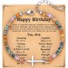 imageTONY ampamp SANDY Cross Bracelet for Women Christian Gifts for Women Confirmation Baptism Easter Gifts Unique Gift for Friends Daughter Mom Sister in Christ Niece on Birthday ChristmasHappy Birthday