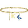 imageAnkle Bracelets for Women  Anklet for Women  Gold Anklets for Women Waterproof Initial Butterfly Anklet Summer Foot Teen Girls Jewelry Non Tarnish Mothers Day Birthday Gifts for Her Mom Wife Friends