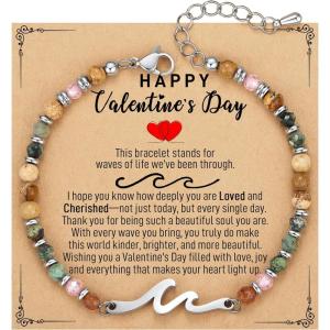 imageTONY ampamp SANDY Friend Gifts for Women Unique Valentines Day Gifts for Her Sister Gifts from Sister Wave Bracelet Christmas Birthday Gifts for Women Bestie Friendship BraceletsHappy Valentines Day