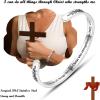 image:imageTONY amp SANDY Cuff Bracelets for Women Teen Girls Best Friend Sister Mom Daughter Granddaughter Easter Birthday Mothers Day Christmas Stocking Stuffers for Teen Girls Women Jewelry1  Christian Gifts  I can do all things through Christ who strengthens me