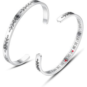 image:imageTONY amp SANDY Cuff Bracelets for Women Teen Girls Best Friend Sister Mom Daughter Granddaughter Easter Birthday Mothers Day Christmas Stocking Stuffers for Teen Girls Women Jewelry1  A wise woman once said  Fck this sht she lived happily ever after
