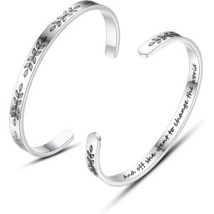 image:imageTONY amp SANDY Cuff Bracelets for Women Teen Girls Best Friend Sister Mom Daughter Granddaughter Easter Birthday Mothers Day Christmas Stocking Stuffers for Teen Girls Women Jewelry1  Graduation gifts  And off she went to change the world