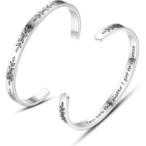 image:imageTONY amp SANDY Cuff Bracelets for Women Teen Girls Best Friend Sister Mom Daughter Granddaughter Easter Birthday Mothers Day Christmas Stocking Stuffers for Teen Girls Women Jewelry1  Sister Gifts  You are the sister I got to choose