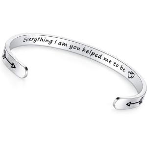 image:imageTONY amp SANDY Cuff Bracelets for Women Teen Girls Best Friend Sister Mom Daughter Granddaughter Easter Birthday Mothers Day Christmas Stocking Stuffers for Teen Girls Women Jewelryeverything i am you helped me to be