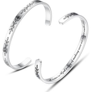 image:imageTONY amp SANDY Cuff Bracelets for Women Teen Girls Best Friend Sister Mom Daughter Granddaughter Easter Birthday Mothers Day Christmas Stocking Stuffers for Teen Girls Women Jewelry1  Sister Gifts  A sister is gods way of making sure we never walk alone