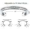 image:imageTONY amp SANDY Inspirational Bracelets for Women Teen Girls Personalized Gifts for Daughter Granddaughter Mom Sister Friends Stainless Steel Engraved Cuff Birthday Easter ChristmasFate whispers to the warrior you cannot withstand the storm
