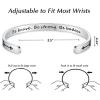 image:imageTONY amp SANDY Inspirational Bracelets for Women Teen Girls Personalized Gifts for Daughter Granddaughter Mom Sister Friends Stainless Steel Engraved Cuff Birthday Easter ChristmasA  Be brave be strong be badass