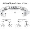 image:imageTONY amp SANDY Inspirational Bracelets for Women Teen Girls Personalized Gifts for Daughter Granddaughter Mom Sister Friends Stainless Steel Engraved Cuff Birthday Easter ChristmasA  Graduation Gifts  Be fearless