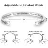 image:imageTONY amp SANDY Inspirational Bracelets for Women Teen Girls Personalized Gifts for Daughter Granddaughter Mom Sister Friends Stainless Steel Engraved Cuff Birthday Easter ChristmasLeaf  You are loved you are valued you are beautiful