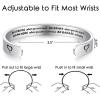 image:imageTONY amp SANDY Inspirational Bracelets for Women Teen Girls Personalized Gifts for Daughter Granddaughter Mom Sister Friends Stainless Steel Engraved Cuff Birthday Easter ChristmasA  Be strong when you are weak be brave when you are scared be humble