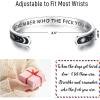 image:imageTONY amp SANDY Inspirational Bracelets for Women Teen Girls Personalized Gifts for Daughter Granddaughter Mom Sister Friends Stainless Steel Engraved Cuff Birthday Easter ChristmasA  Sun  Moon  Remember who the f you are bracelet