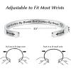 image:imageTONY amp SANDY Inspirational Bracelets for Women Teen Girls Personalized Gifts for Daughter Granddaughter Mom Sister Friends Stainless Steel Engraved Cuff Birthday Easter ChristmasA  Sister Gift  Not sisters by blood but sisters by heart