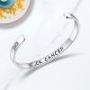 image:imageTONY amp SANDY Inspirational Bracelets for Women Teen Girls Personalized Gifts for Daughter Granddaughter Mom Sister Friends Stainless Steel Engraved Cuff Birthday Easter ChristmasA  Fck Cancer